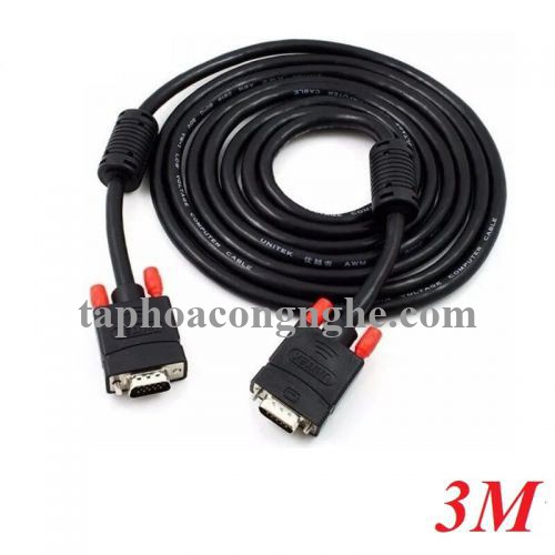 Unitek 96568 Y-C504G 3C+6 3M Màu Đen Cáp tín hiệu Vga LCD 30096568